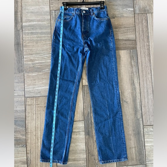 Reformation Cynthia High Rise Straight Long Jeans in cesme size 26 - Picture 8 of 12